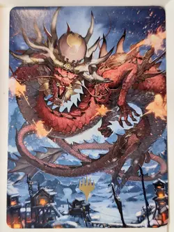 Atsushi, the Blazing Sky - GOLD STAMPED ART CARD- Magic the Gathering MTG Nice! - Image 1