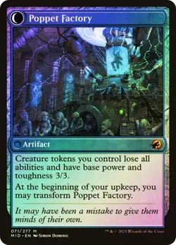 MTG POPPET STITCHER FOIL EXTENDED ART Innistrad: Midnight Hunt NM - Image 2