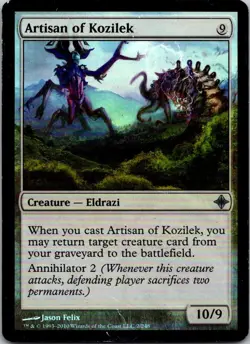 Magic the Gathering HP Foil Artisan of Kozilek Rise of the Eldrazi MTG Free Ship - Image 1