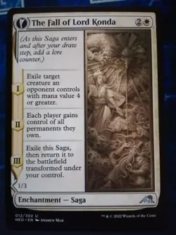 MTG The Fall Of Lord Konda Kamigawa: Neon Dynasty Near Mint Uncommon 012/302U - Image 1