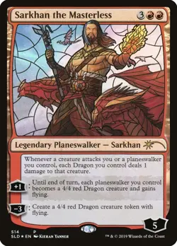 [1x] Sarkhan the Masterless - Foil - Stained Glass Near Mint, English Secret Lai - Image 1