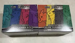 EVOLVING SKIES POKEMON CENTER ETBs SET OF 2 NEW/SEALED - Image 1