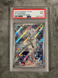 2025 POKEMON JTG EN-JOURNEY TOGETHER ILLUSTRATION RARE #167 N'S RESHIRAM PSA 9 - Image 1