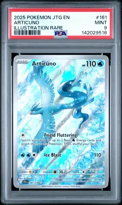 2025 POKEMON JTG EN-JOURNEY TOGETHER ILLUSTRATION RARE #161 ARTICUNO PSA 9 - Image 1