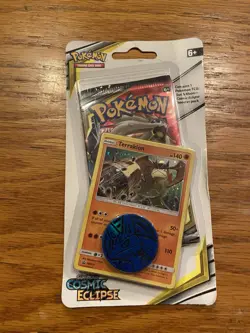 Pokemon TCG - Sun & Moon Cosmic Eclipse Single Booster Blister Pack (Terrakion) - Image 1