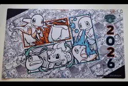 Pokemon EUIC 2026 Kanto Starter Playmat (Comic Style) NEW & SEALED - Image 2
