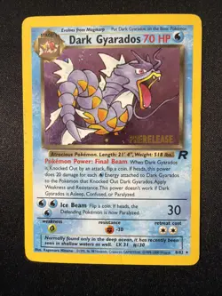 Pokemon TCG Dark Gyarados 8/82 Team Rocket Prerelease Holo Rare - Image 1