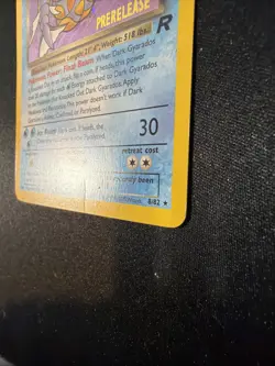 Pokemon TCG Dark Gyarados 8/82 Team Rocket Prerelease Holo Rare - Image 5