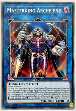 EXFO-EN090 Masterking Archfiend - Rare 1st Edition Near Mint YuGiOh Card - Image 1