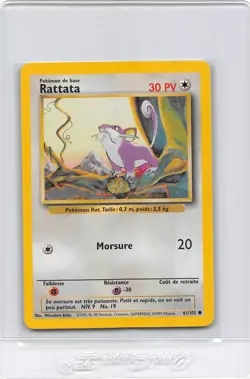 RATTATA 61/102 (RATTATA) - FRENCH - Base Set - Unlimited - POKEMON CARD - HP - Image 1