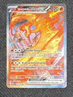 Pokemon TCG NM Team Rockets Moltres EX Card 229/182 - Image 1
