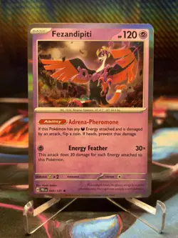 Pokemon Card Fezandipity 045/131 Prismatic Evolutions Pokeball Reverse Holo NM - Image 1