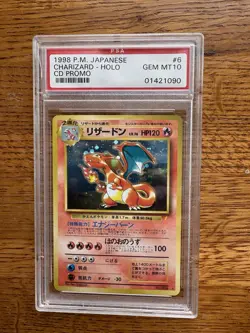 Charizard 1998 Japanese CD Promo Holo PSA 10 Pokemon TCG Card #006 - Image 1