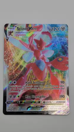 Scizor Vmax 119/189 Darkness Ablaze Full Art Ultra Rare Pokemon Card - Image 1
