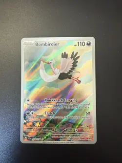 Pokemon TCG Bombirdier Holo Card Scarlet Violet Base Set Full Art 219/198 NM M - Image 1