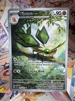Vibrava Illustration Rare Holo SV08: Surging Sparks 206/191 Pokemon Card - Image 1