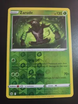 Zarude 016/159 Reverse Holo Rare Crown Zenith Pokemon Card NM - Image 1