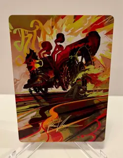 Magic MTG Art Series Gold *Aetherdrift* Rocketeer Boostbuggy #49/54 - Image 1