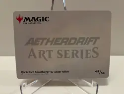Magic MTG Art Series Gold *Aetherdrift* Rocketeer Boostbuggy #49/54 - Image 2
