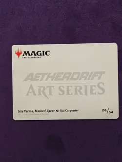 Sita Varma, Masked Racer Art Card (Gold Stamped) Art Series: Aetherdrift 26 - Image 2