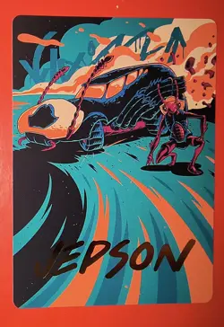 MTG, AETHERDRIFT: ART SERIES- CARRION CRUISER, 39/54, SPECIAL GOLD SIGNATURE, NM - Image 1