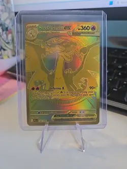 🔥 Mega Charizard X EX 130/094 💎 Gold Secret Rare Full Art Pokemon Card NM/Mint - Image 1