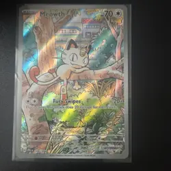 Pokemon Meowth Holo 106/094 PFLN Basic 70 HP Card - Image 1