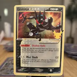 Pokemon SWSH144 Geninja Gold Star 25th Celebrations Black Star Promo NM - Image 1
