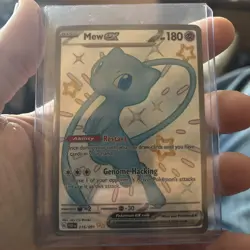 Pokemon TCG Mew ex 216/091 Shiny Ultra Rare Full Art SV Paldean Fates Holo - Image 1