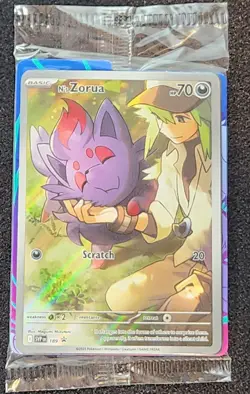 SEALED Pokemon N's Zorua SVP 189 Journey Together ETB Full Art Black Star Promo - Image 1