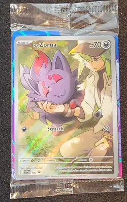 SEALED Pokemon N's Zorua SVP 189 Journey Together ETB Full Art Black Star Promo - Image 2