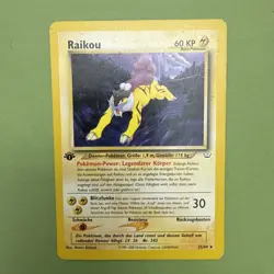 Raikou 22/64 Neo Revelation 1st First Edition Pokemon Card Rare NM - Image 1