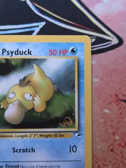 Pokemon TCG Misty’s Psyduck W Stamp Promo - Gym Heroes - Vintage WOTC 2000 - Image 4