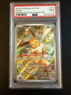 POKEMON SVP EN-SV BLACK STAR PROMO 2025 #173 EEVEE PRISMATIC EVOLUTIONS ETB - Image 1