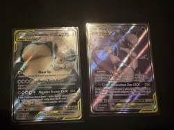 Pokemon TCG Eevee & Snorlax GX And Mewtwo And Mew Tag Team Gx - Image 1