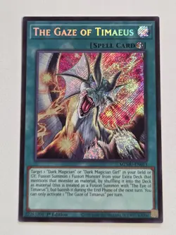 The Gaze of Timaeus MZMU-EN013 Secret Rare Yugioh Maze of Muertos 1st Edition - Image 1