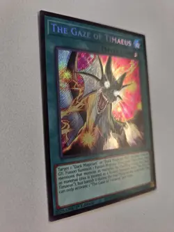 The Gaze of Timaeus MZMU-EN013 Secret Rare Yugioh Maze of Muertos 1st Edition - Image 2