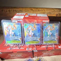 Bandai Namco One Piece Card Game EB-03 Extra Booster Nami Holo English Lot of 3 - Image 1