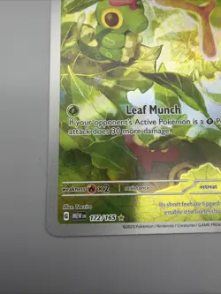 Caterpie 172/165 NM -Illustration Rare Pokemon Card- Scarlet And Violet 151 - Image 4
