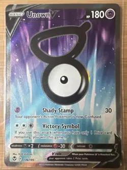 Unown V 176/195 Silver Tempest NM Full Art Pokemon Card - Image 1