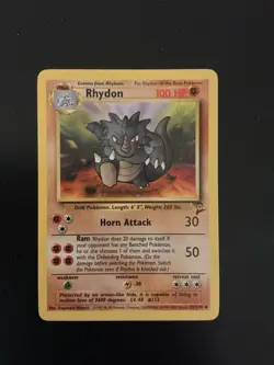 Pokemon Rhydon Base Set 2 Vintage Card #59/130 Wotc 2000 LP - Image 1
