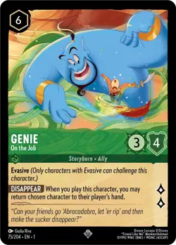75/204 EN | Genie On the Job | Disney Lorcana Super Rare Card (2023) - Image 1