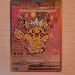 Pokemon TCG Pikachu ex Tera Holo EX Basic Card 277/217 English 2024 Set - Image 1