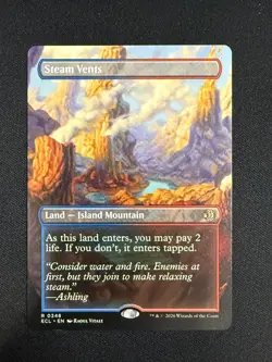 Steam Vents (BORDERLESS/REVERSIBLE) - Lorwyn Eclipsed (MTG) NM - Image 1