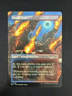 Steam Vents (BORDERLESS/REVERSIBLE) - Lorwyn Eclipsed (MTG) NM - Image 2