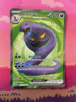Pokemon Card Arbok ex 185/165 Ultra Rare Pokemon 151 Near Mint - Image 1