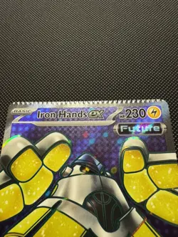 Crimped Error Iron Hands ex 223/182 Full Art - Paradox Rift - Pokemon Error Card - Image 3