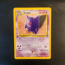 Gengar 1999 Fossil 1st Edition 20/62 Pokemon Card MP (030) - Image 1