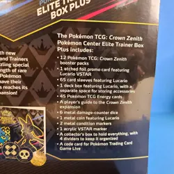 Pokemon Center Exclusive Crown Zenith ETB Elite Trainer Box Plus Factory Sealed - Image 3
