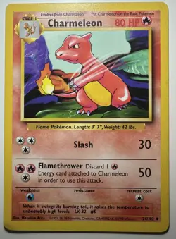 Charmeleon - 24/102 - Uncommon - Pokemon TCG Unlimited Base Set WOTC 1999 LP - Image 1